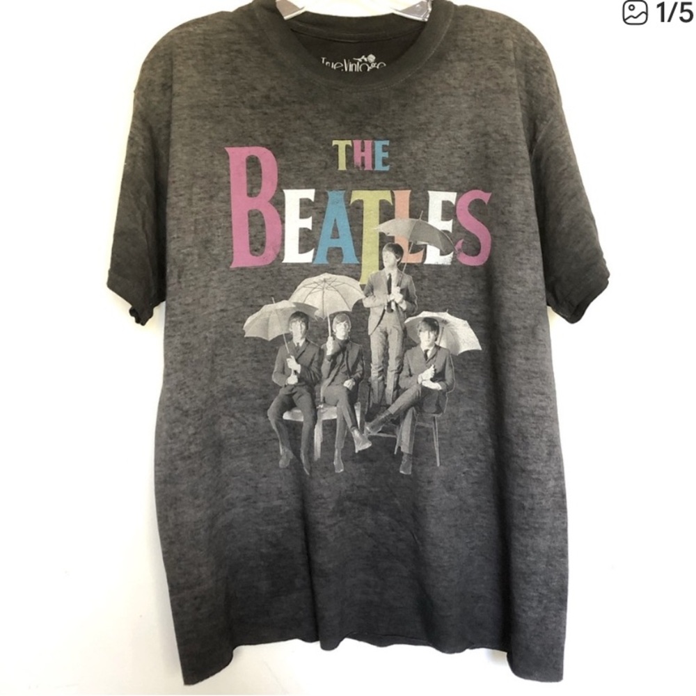 The Beatles Umbrellas Band Vintage Destroyed t shirt